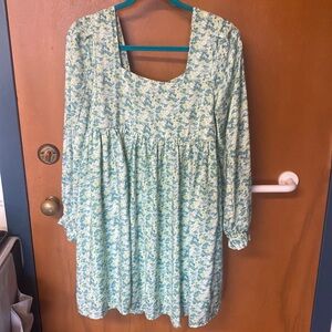 Moon River Green Flower Dress